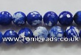 CAA798 15.5 inches 10mm faceted round fire crackle agate beads