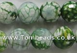 CAA810 15.5 inches 16mm faceted round fire crackle agate beads