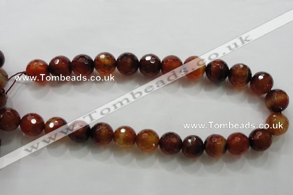 CAA814 15.5 inches 16mm faceted round fire crackle agate beads