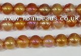 CAA869 15.5 inches 8mm round AB-color red agate beads