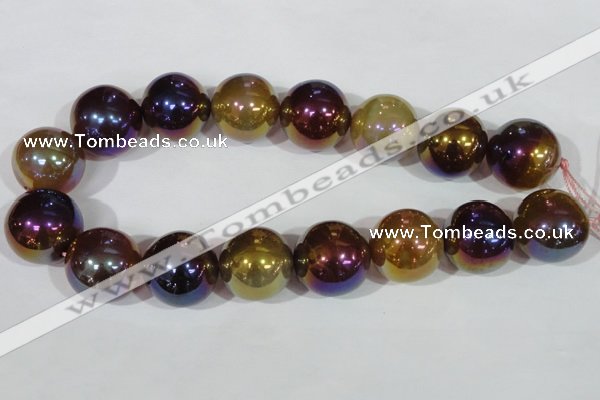 CAA877 15.5 inches 25mm round AB-color red agate beads