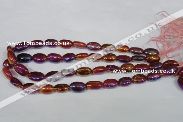 CAA883 15.5 inches 11*17mm oval AB-color red agate beads