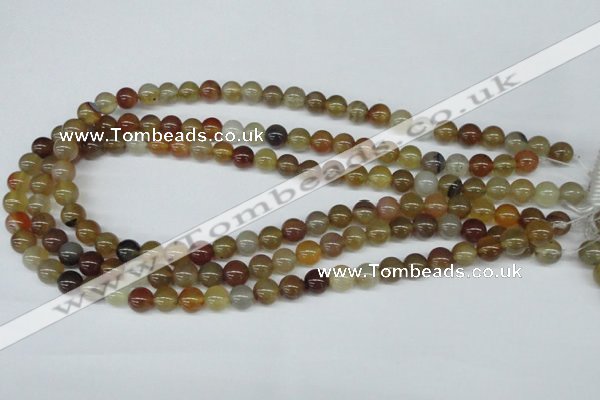 CAA891 15.5 inches 8mm round agate gemstone beads wholesale