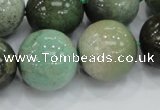 CAB02 15.5 inches 20mm round green grass agate gemstone beads