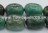 CAB05 15.5 inches 18*25mm nugget green grass agate gemstone beads