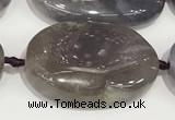 CAB1001 15.5 inches 20*30mm - 22*32mm nuggets purple agate gemstone beads