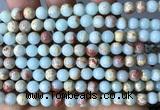 CAB1011 15 inches 6mm round blue agalmatolite beads wholesale
