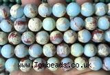CAB1015 15 inches 12mm round blue agalmatolite beads wholesale