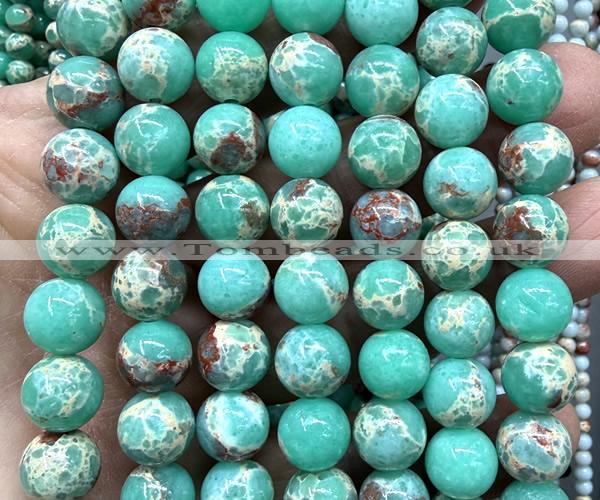CAB1033 15 inches 10mm round blue agalmatolite beads wholesale