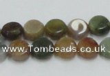 CAB128 15.5 inches 10mm coin india agate gemstone beads wholesale