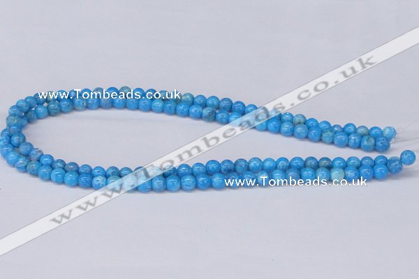 CAB220 15.5 inches 6mm round blue crazy lace agate beads