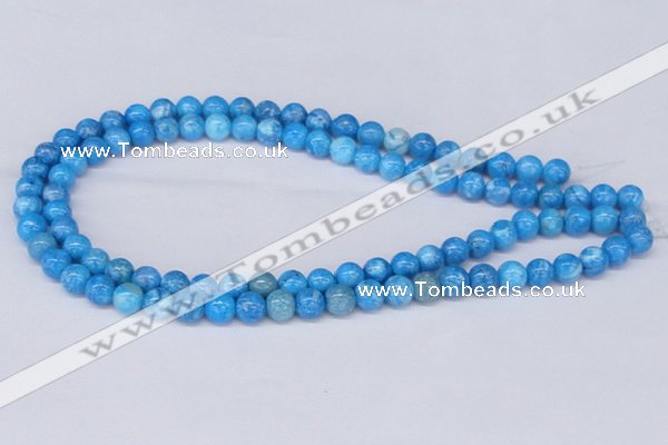 CAB221 15.5 inches 8mm round blue crazy lace agate beads