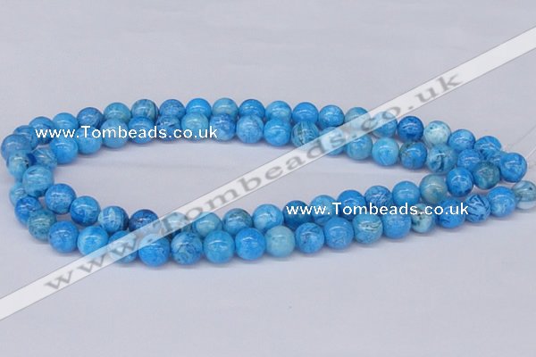 CAB222 15.5 inches 10mm round blue crazy lace agate beads