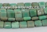 CAB26 15.5 inches 8*8mm square green grass agate gemstone beads