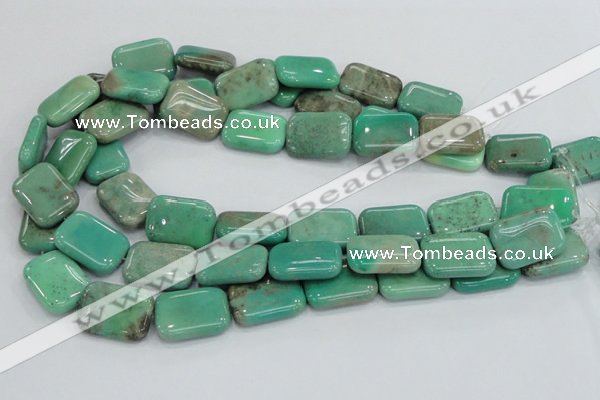 CAB29 15.5 inches 18*25mm rectangle green grass agate gemstone beads