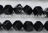 CAB332 15.5 inches 8*8mm cube black agate gemstone beads wholesale