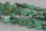 CAB35 15.5 inches 8*8mm faceted diamond green grass agate beads