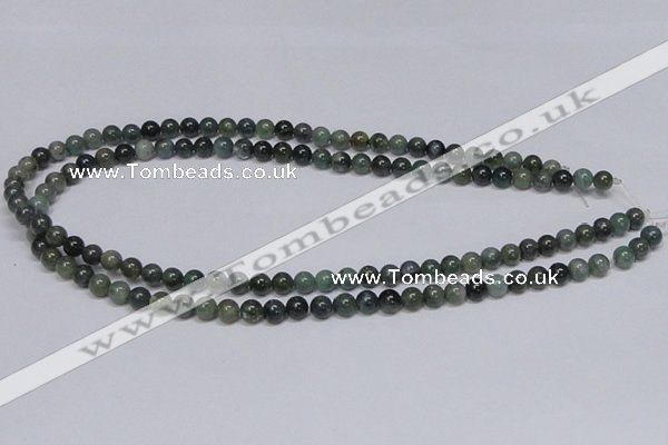 CAB383 15.5 inches 6mm round moss agate gemstone beads wholesale