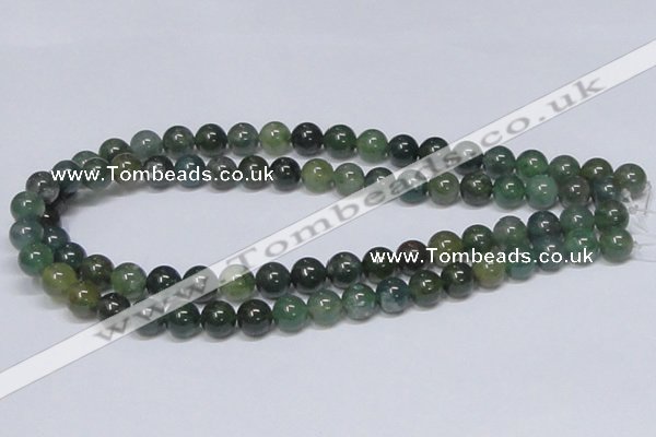 CAB385 15.5 inches 10mm round moss agate gemstone beads wholesale