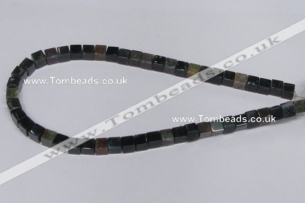 CAB397 15.5 inches 8*8mm cube moss agate gemstone beads wholesale