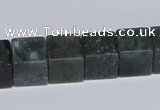 CAB399 15.5 inches 12*12mm cube moss agate gemstone beads wholesale