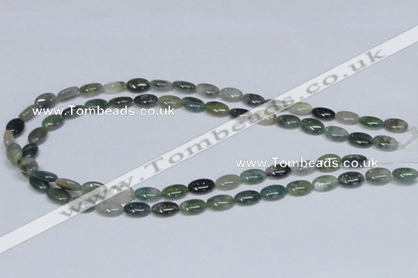 CAB409 15.5 inches 8*12mm oval moss agate gemstone beads wholesale