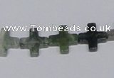 CAB416 15.5 inches 12*12mm cross moss agate gemstone beads