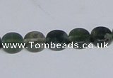 CAB419 15.5 inches 10mm coin moss agate gemstone beads wholesale