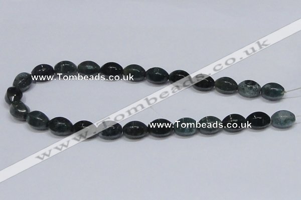 CAB423 15.5 inches 10*14mm faceted rice moss agate gemstone beads