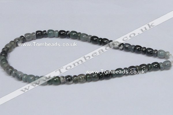 CAB426 15.5 inches 9*13mm vase-shaped moss agate gemstone beads