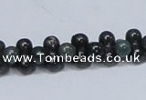 CAB427 15.5 inches 6*12mm bone-shaped moss agate gemstone beads
