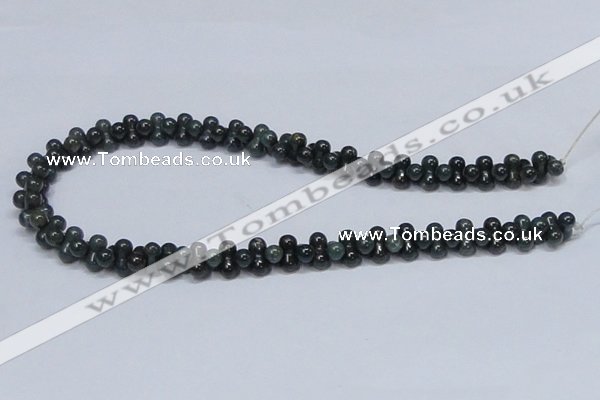 CAB427 15.5 inches 6*12mm bone-shaped moss agate gemstone beads