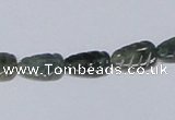 CAB428 15.5 inches 8*12mm leaf-shaped moss agate gemstone beads