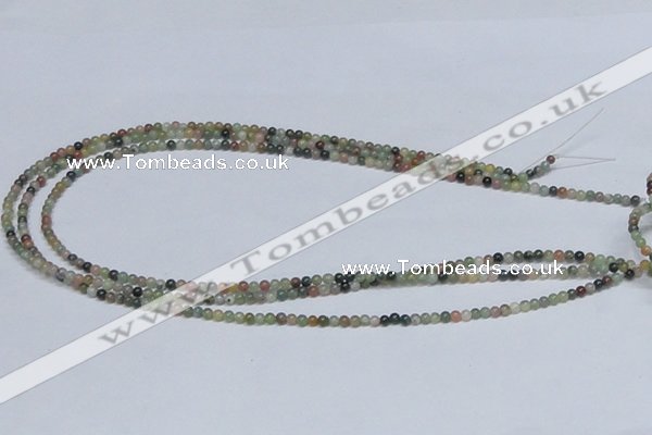 CAB429 15.5 inches 3mm round indian agate gemstone beads wholesale