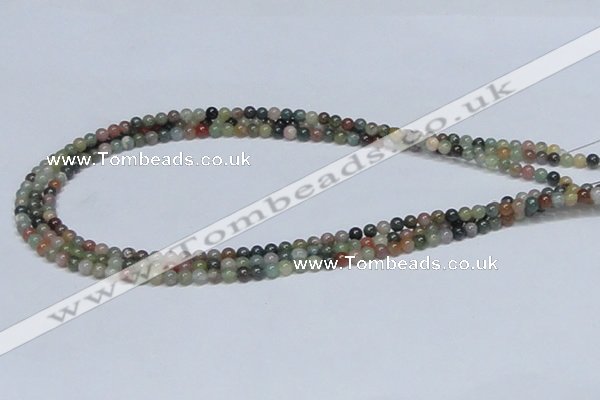 CAB430 15.5 inches 4mm round indian agate gemstone beads wholesale