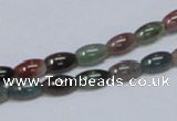 CAB438 15.5 inches 5*8mm rice indian agate gemstone beads wholesale