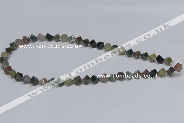 CAB441 15.5 inches 6*6mm inclined cube indian agate gemstone beads