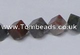 CAB442 15.5 inches 8*8mm inclined cube indian agate gemstone beads