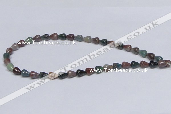 CAB444 15.5 inches 8*10mm teardrop indian agate gemstone beads