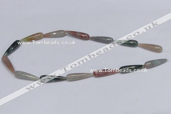 CAB445 15.5 inches 8*30mm teardrop indian agate gemstone beads