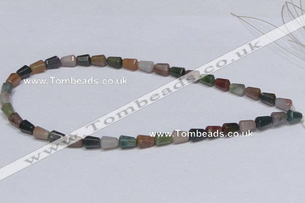 CAB446 15.5 inches 8*10mm faceted teardrop indian agate gemstone beads