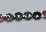 CAB449 15.5 inches 10mm flat round indian agate gemstone beads