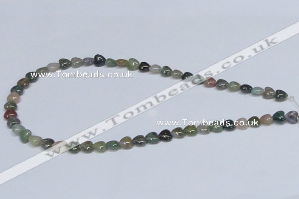 CAB452 15.5 inches 8*8mm heart indian agate gemstone beads