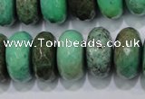 CAB46 15.5 inches 11*20mm faceted rondelle green grass agate beads