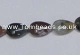 CAB460 15.5 inches 10*14mm flat teardrop indian agate gemstone beads