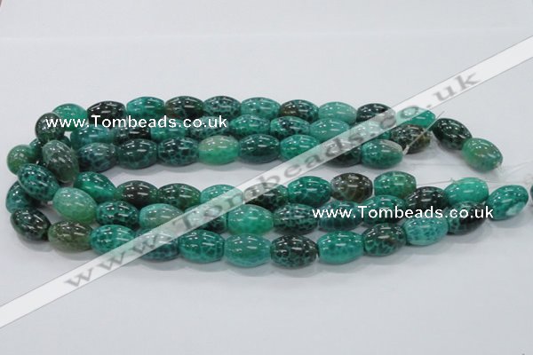 CAB52 15.5 inches 13*18mm egg-shaped peafowl agate gemstone beads