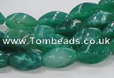 CAB57 15.5 inches 8*16mm twisted peafowl agate gemstone beads