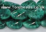 CAB58 15.5 inches 14*18mm twisted oval peafowl agate gemstone beads