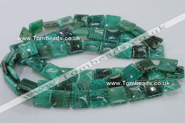 CAB59 15.5 inches 20*20mm square peafowl agate gemstone beads