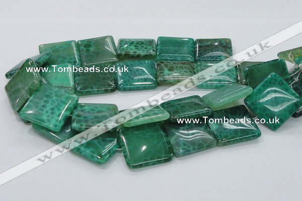 CAB60 15.5 inches 30*30mm square peafowl agate gemstone beads